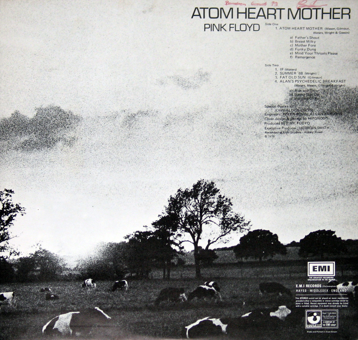 High Resolution Photo #4 Pink Floyd Atom Heart Mother UK  